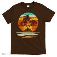 Vintage Island Sunset Emblem T-Shirt thumb 0