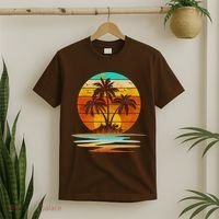 Vintage Island Sunset Emblem T-Shirt thumb 2
