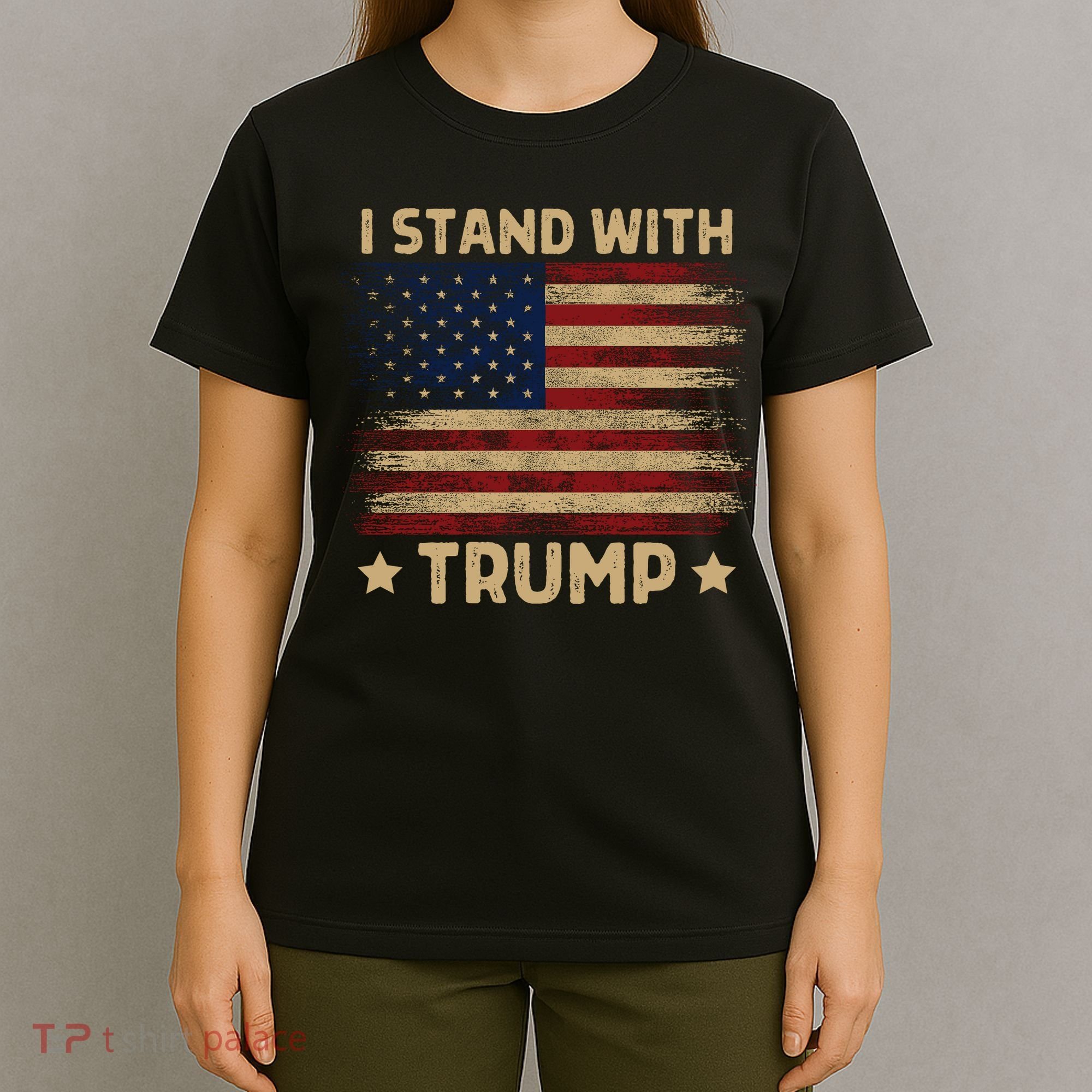 Vintage I Stand With Trump Pro Trump Supporter Men Women T-Shirt