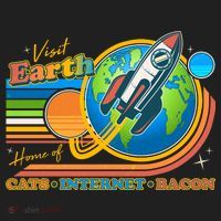 Visit Earth Home Of Cats Internet Bacon Tumbler thumb 3