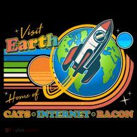 Visit Earth Home Of Cats Internet Bacon Ornament thumb 1