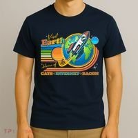Visit Earth Home Of Cats Internet Bacon T-Shirt thumb 3