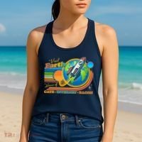 Visit Earth Home Of Cats Internet Bacon Women's Tank Top thumb 2