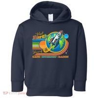 Visit Earth Home Of Cats Internet Bacon Toddler Hoodie thumb 0