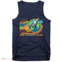 Visit Earth Home Of Cats Internet Bacon Tank Top thumb 0