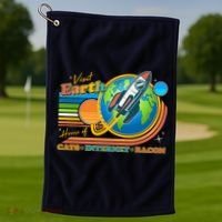 Visit Earth Home Of Cats Internet Bacon Golf Towel thumb 1