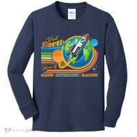 Visit Earth Home Of Cats Internet Bacon Kids Long Sleeve Shirt thumb 0