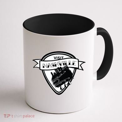 Visit Nashville Guitar Coffee Mug back