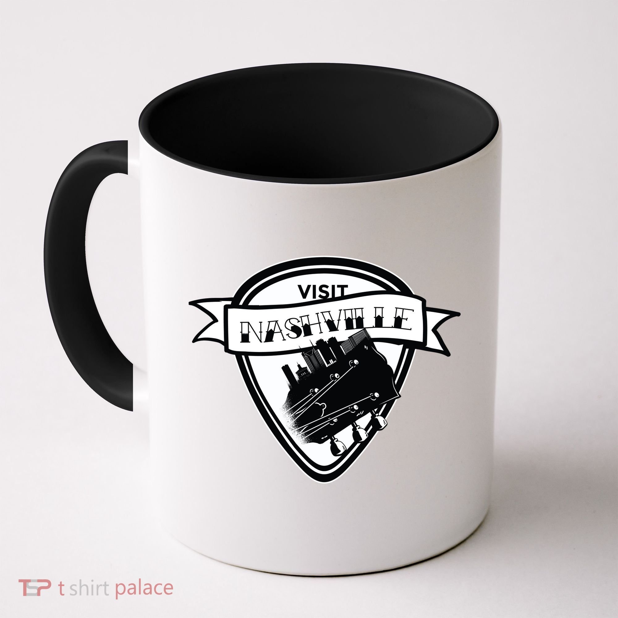Visit Nashville Guitar Coffee Mug