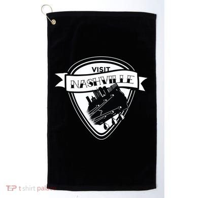 Visit Nashville Guitar Golf Towel