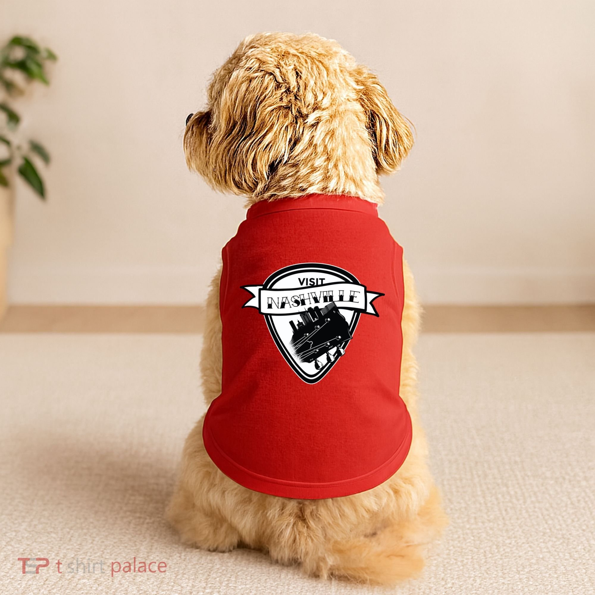 Visit Nashville Guitar Doggie Tank