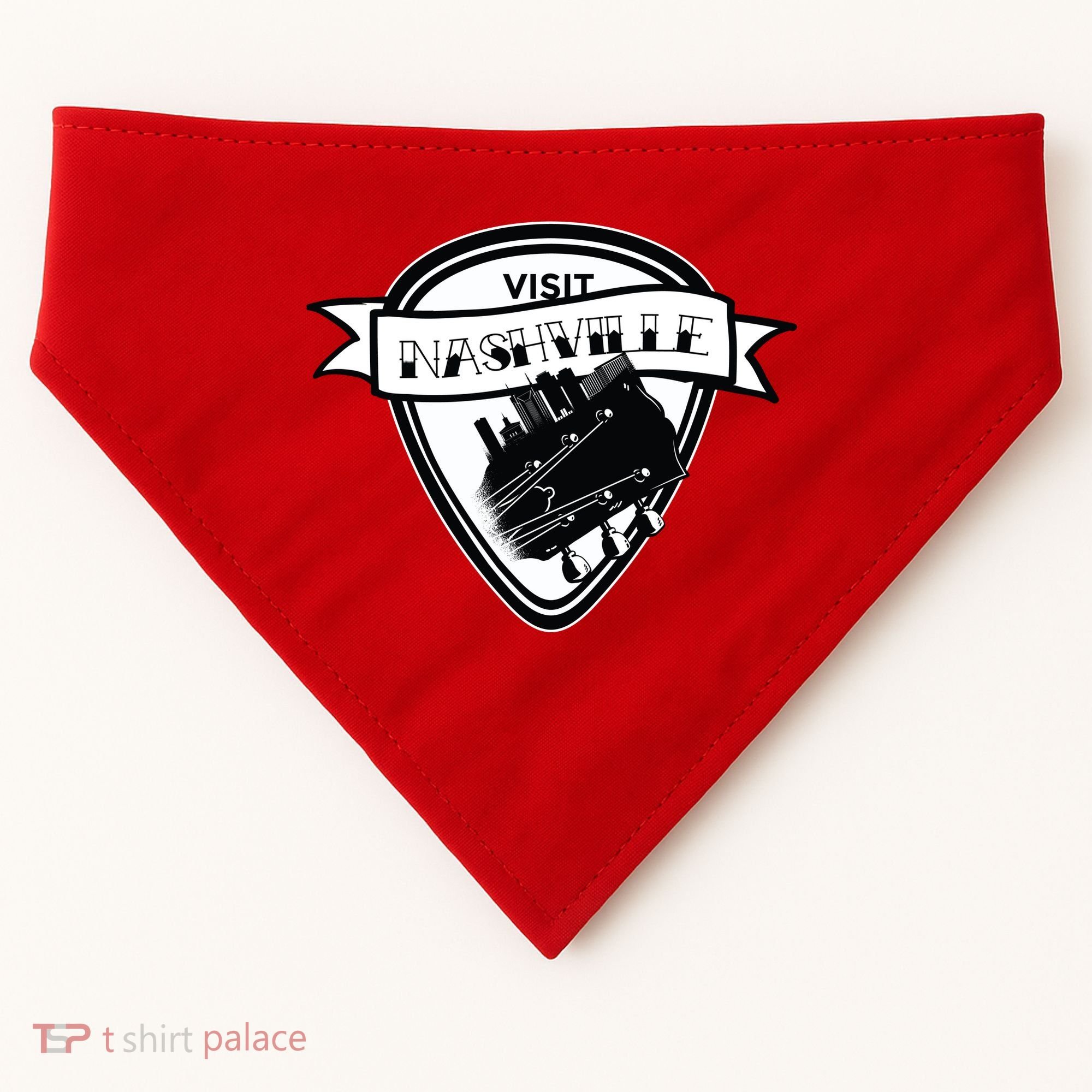 Visit Nashville Guitar USA-Made Doggie Bandana
