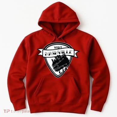 Visit Nashville Guitar Hoodie