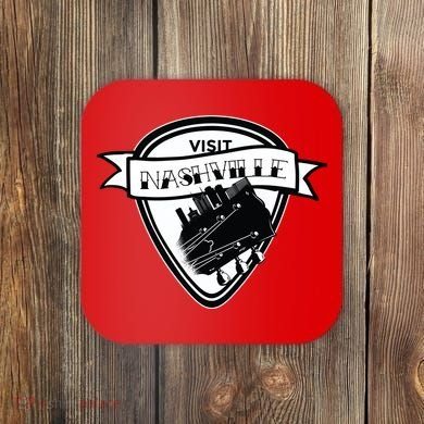 Visit Nashville Guitar Coaster