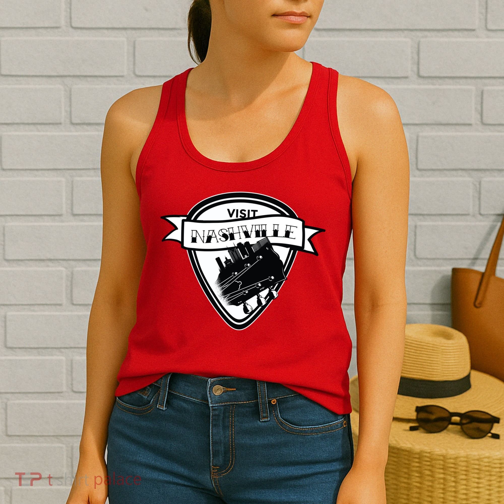 Visit Nashville Guitar Women's Tank Top