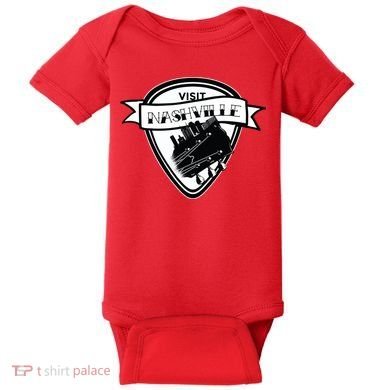 Visit Nashville Guitar Baby Bodysuit
