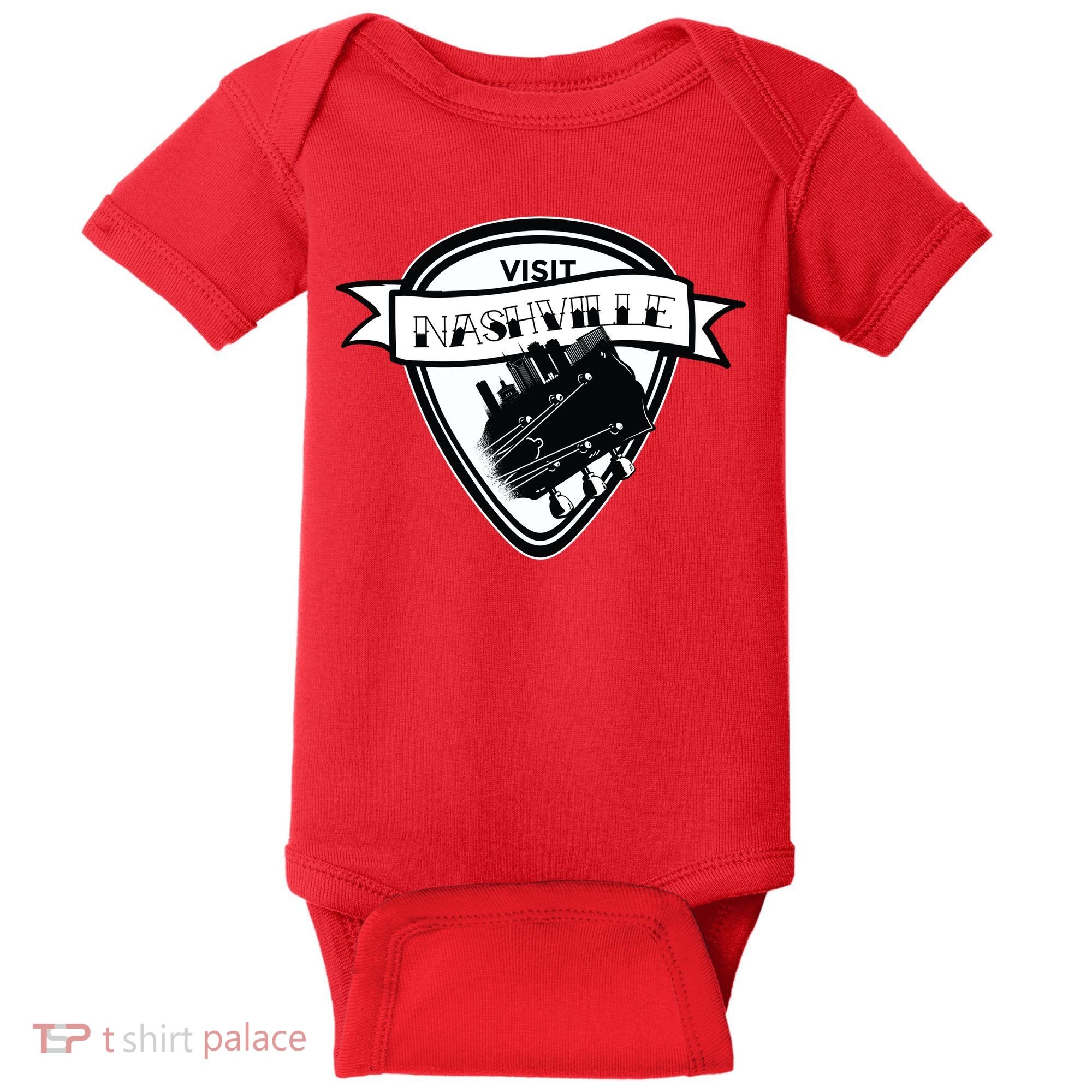 Visit Nashville Guitar Baby Bodysuit