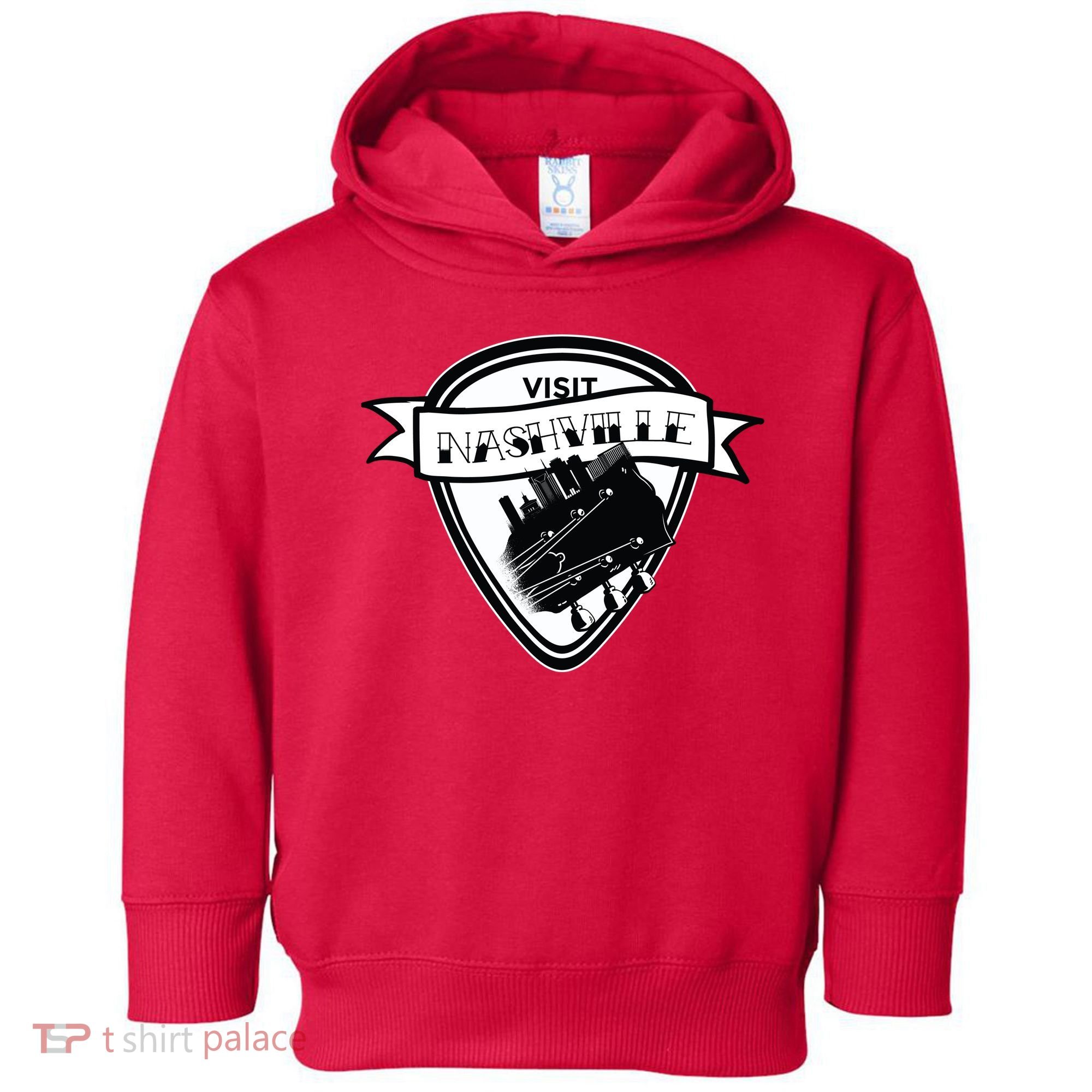Visit Nashville Guitar Toddler Hoodie