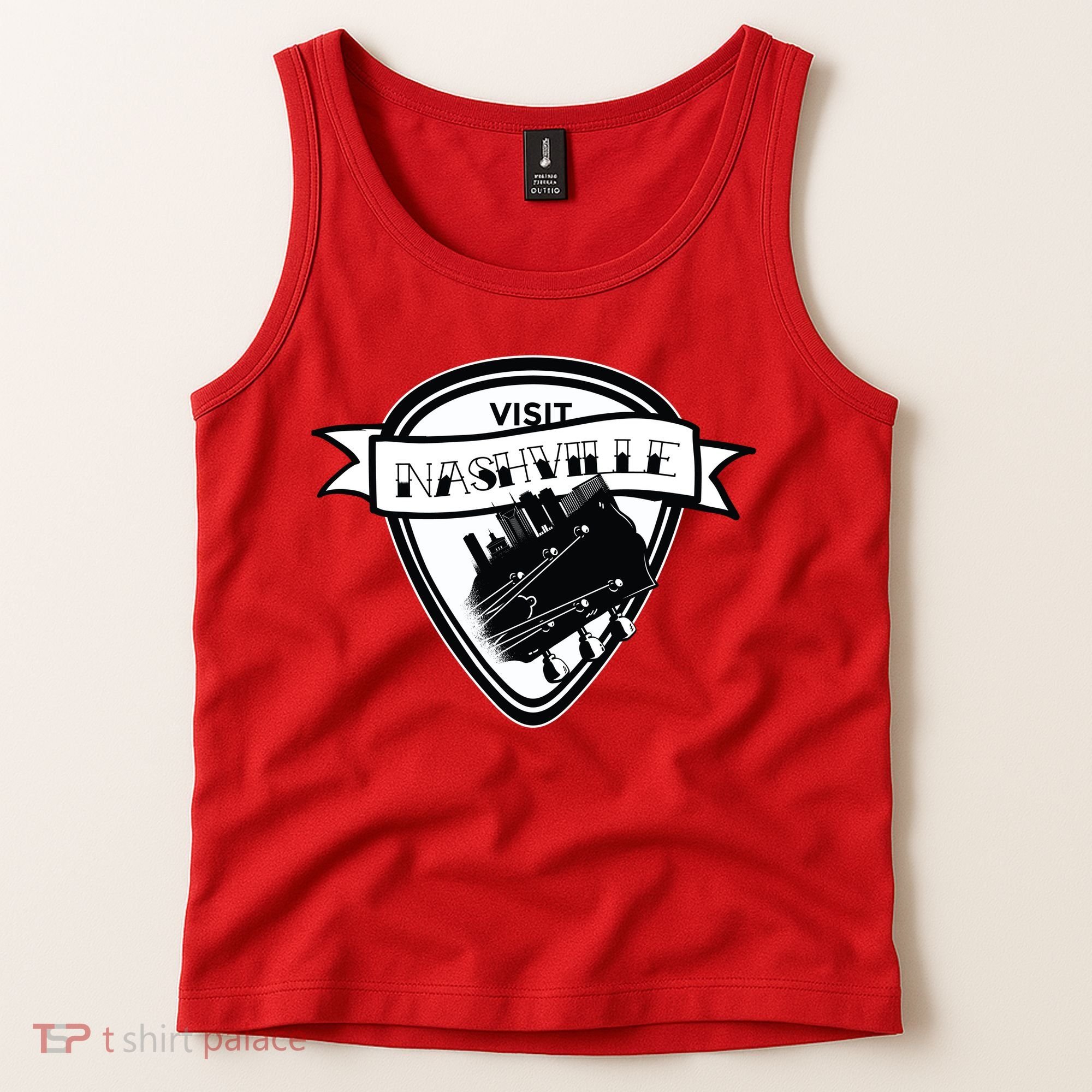 Visit Nashville Guitar Tank Top