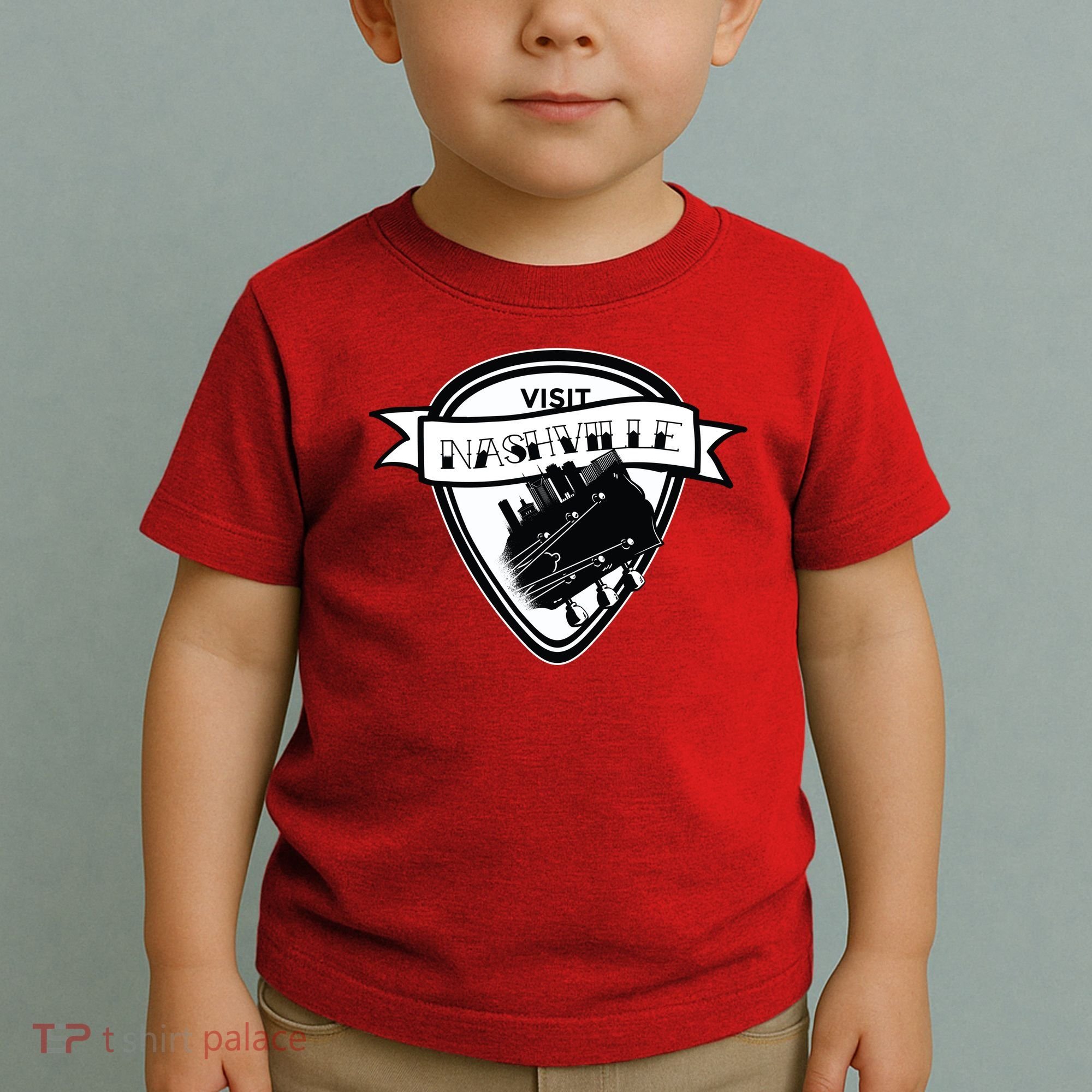 Visit Nashville Guitar Toddler T-Shirt