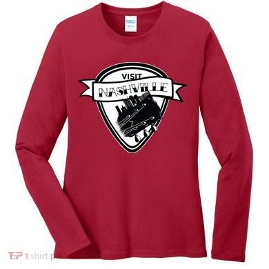 Visit Nashville Guitar Women's Long Sleeve Shirt