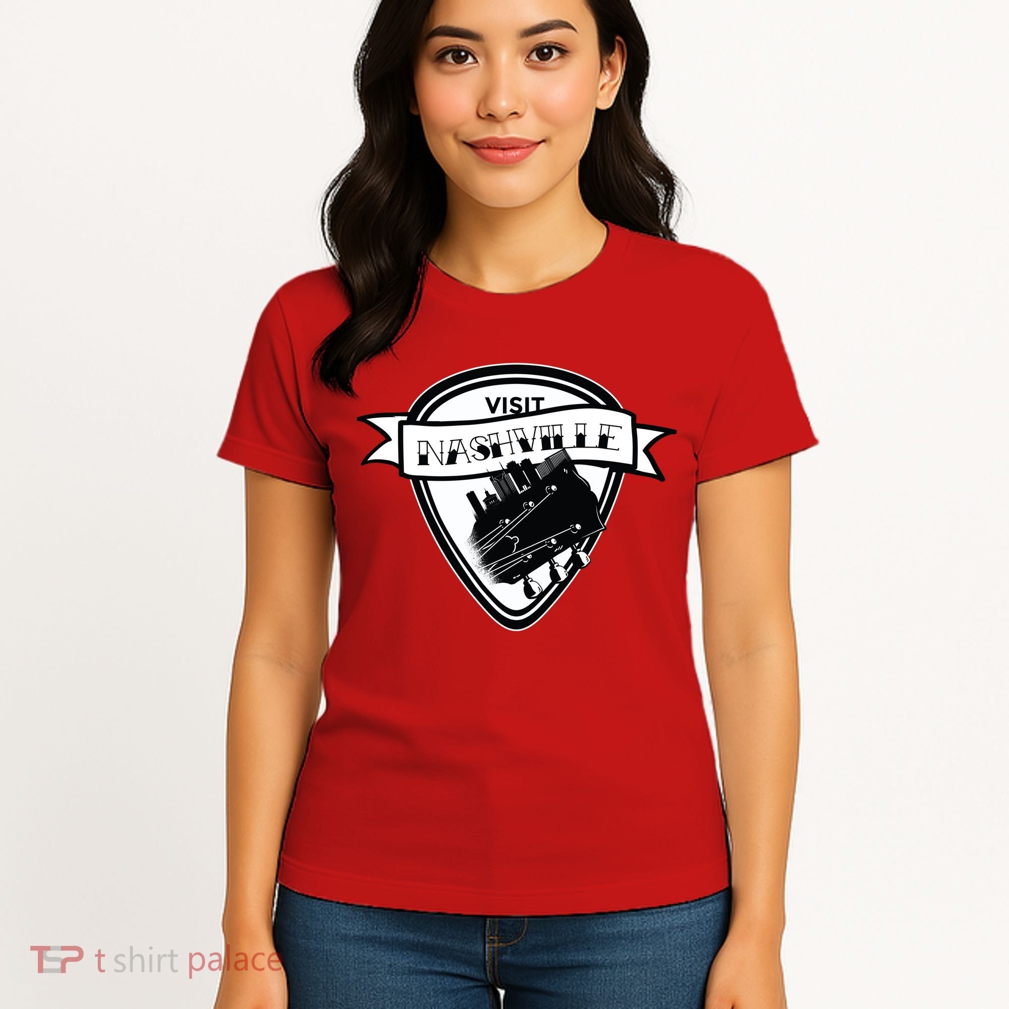 Visit Nashville Guitar Women's T-Shirt