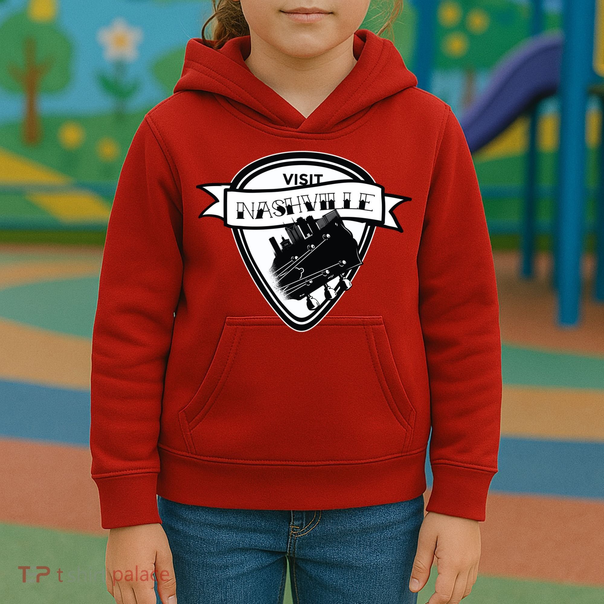 Visit Nashville Guitar Kids Hoodie