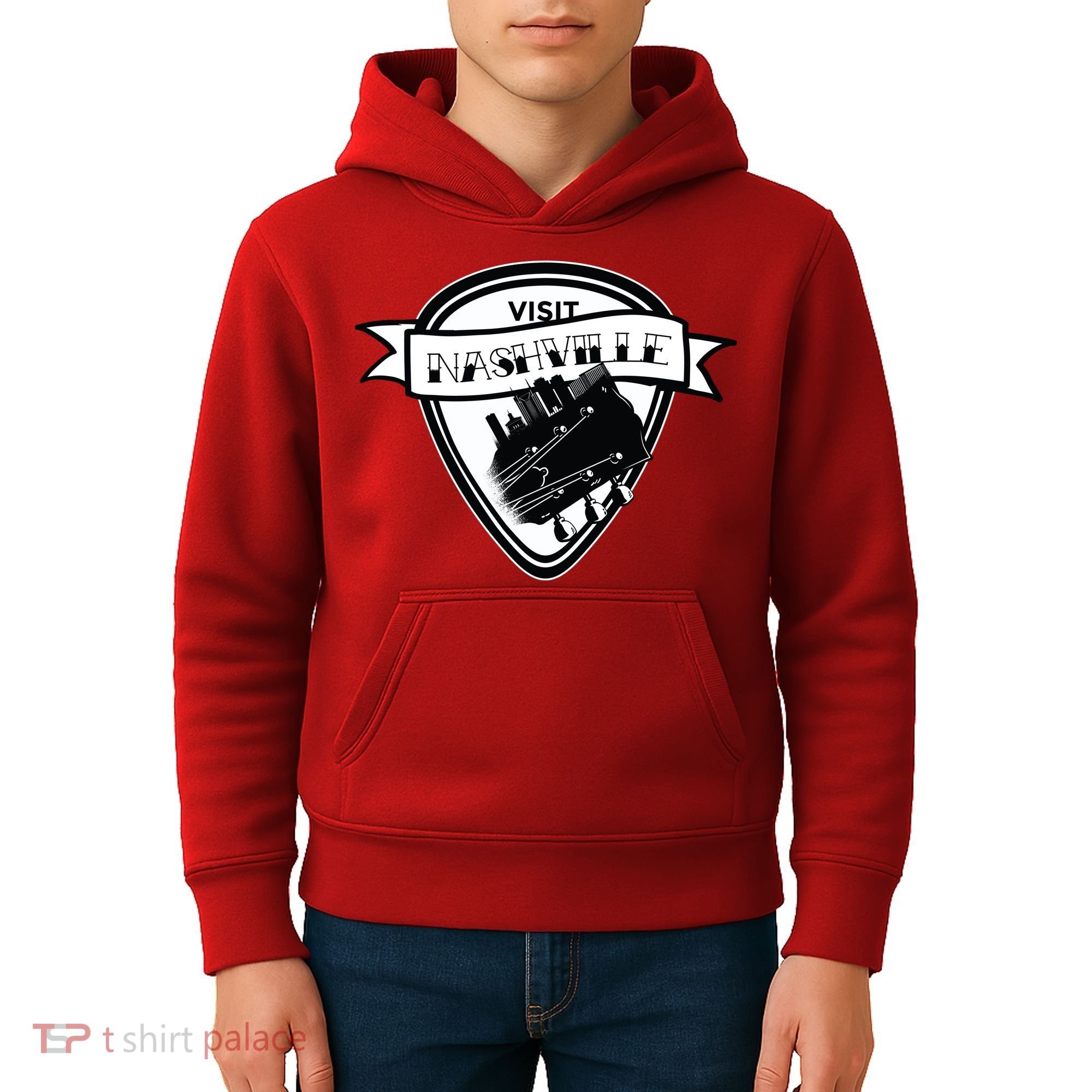 Visit Nashville Guitar Kids Hoodie
