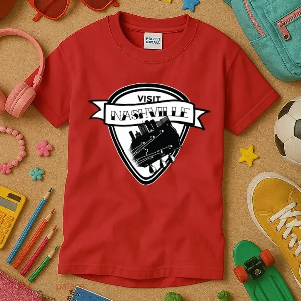 Visit Nashville Guitar Kids T-Shirt