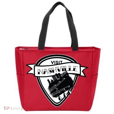 Visit Nashville Guitar Tote Bag