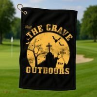 Visit The Grave Outdoors Golf Towel thumb 1