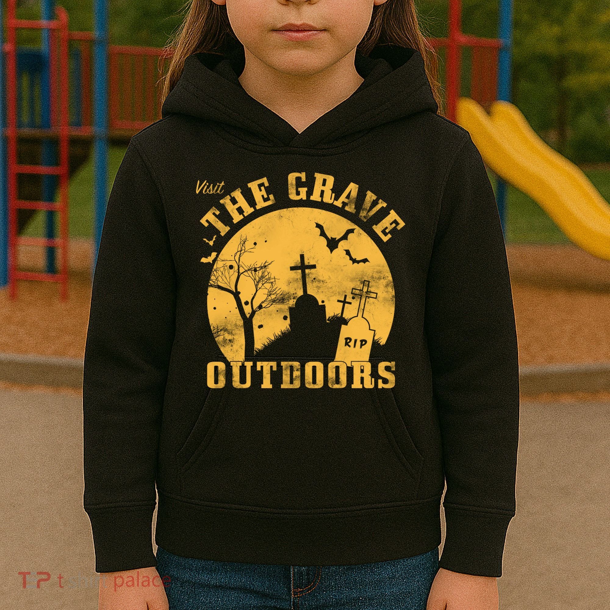 Visit The Grave Outdoors Kids Hoodie