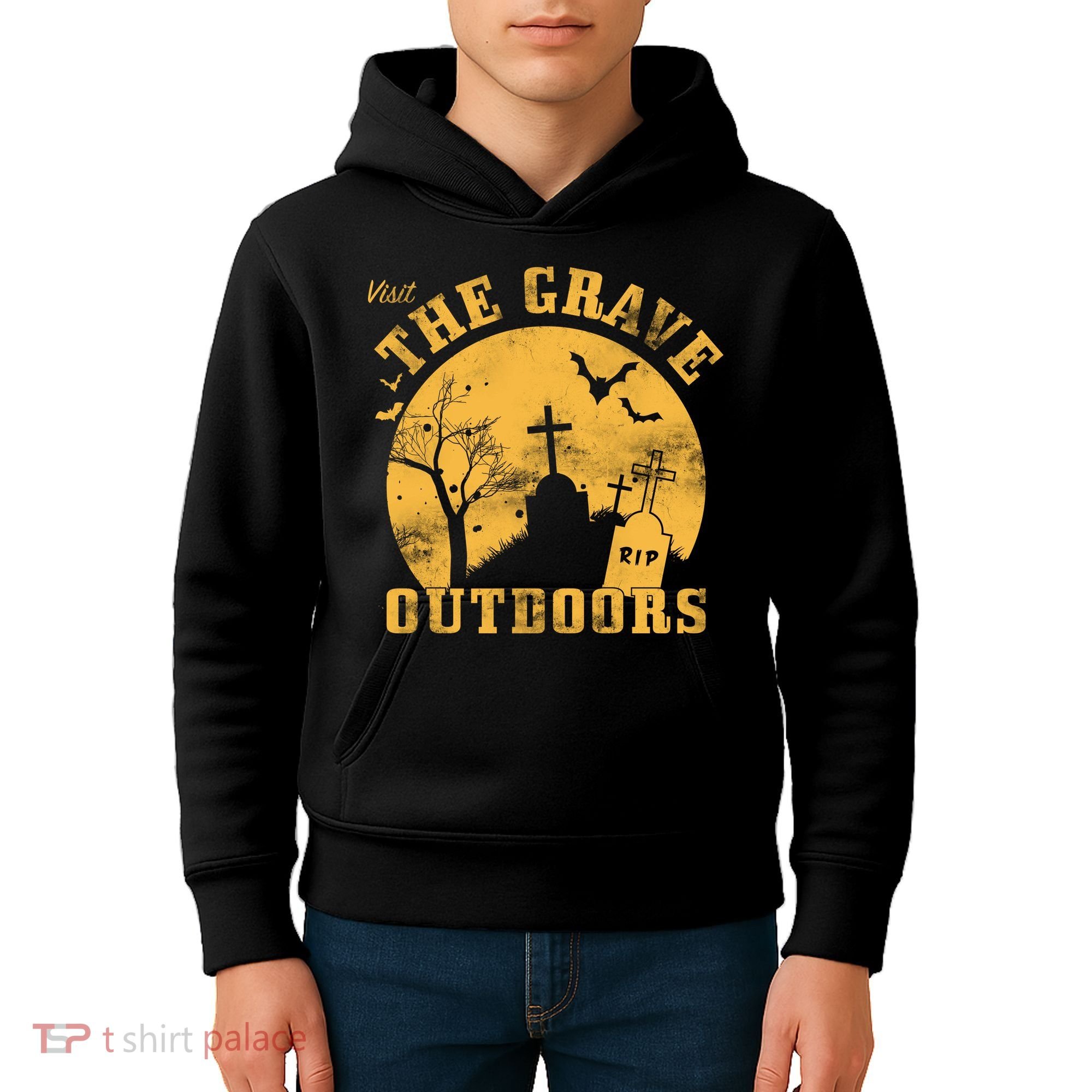 Visit The Grave Outdoors Kids Hoodie