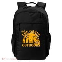 Visit The Grave Outdoors Funny Halloween Backpack thumb 0