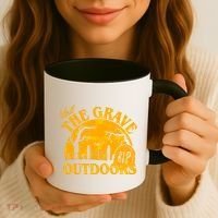 Visit The Grave Outdoors Funny Halloween Coffee Mug thumb 3