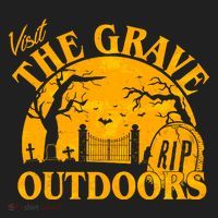 Visit The Grave Outdoors Funny Halloween Tumbler thumb 3