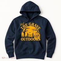 Visit The Grave Outdoors Funny Halloween Hoodie thumb 0