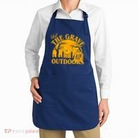 Visit The Grave Outdoors Funny Halloween Apron thumb 2