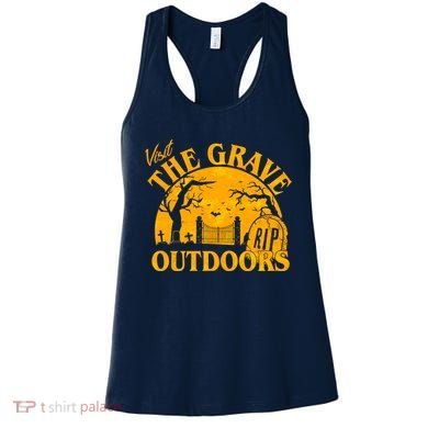 Visit The Grave Outdoors Funny Halloween Women's Tank Top