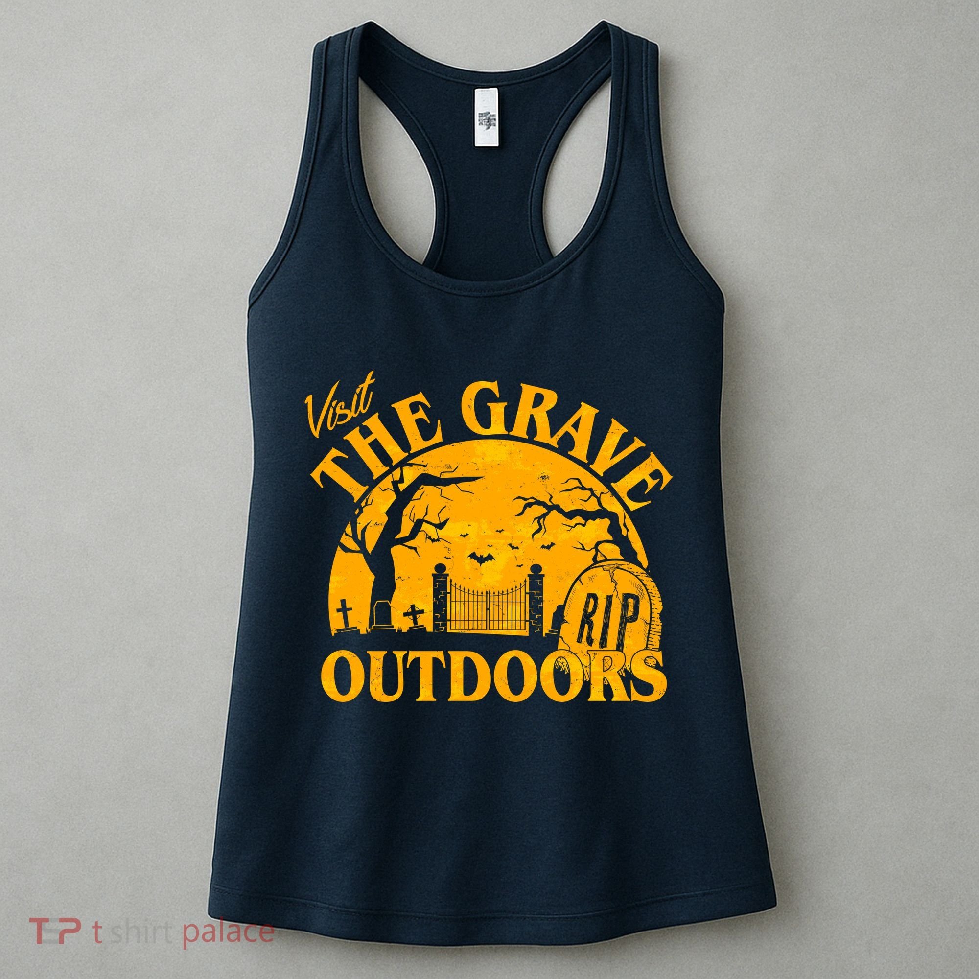 Visit The Grave Outdoors Funny Halloween Women's Tank Top