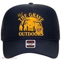 Visit The Grave Outdoors Funny Halloween Hat thumb 0
