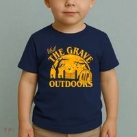 Visit The Grave Outdoors Funny Halloween Toddler T-Shirt thumb 2