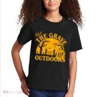 Visit The Grave Outdoors Funny Halloween Kids T-Shirt thumb 2