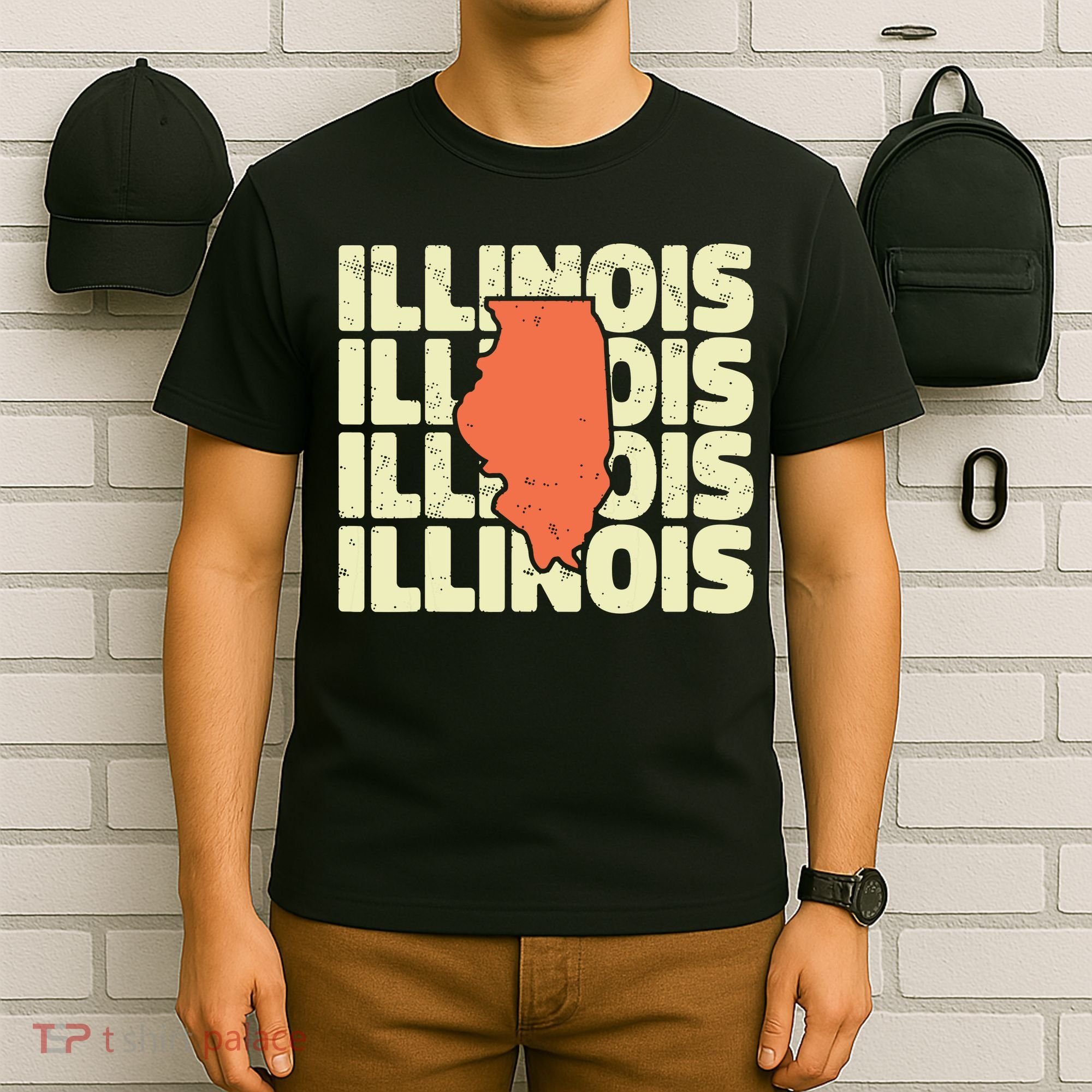 Vintage Illinois Usa State T-Shirt