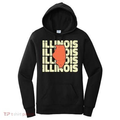 Vintage Illinois Usa State Women's Hoodie