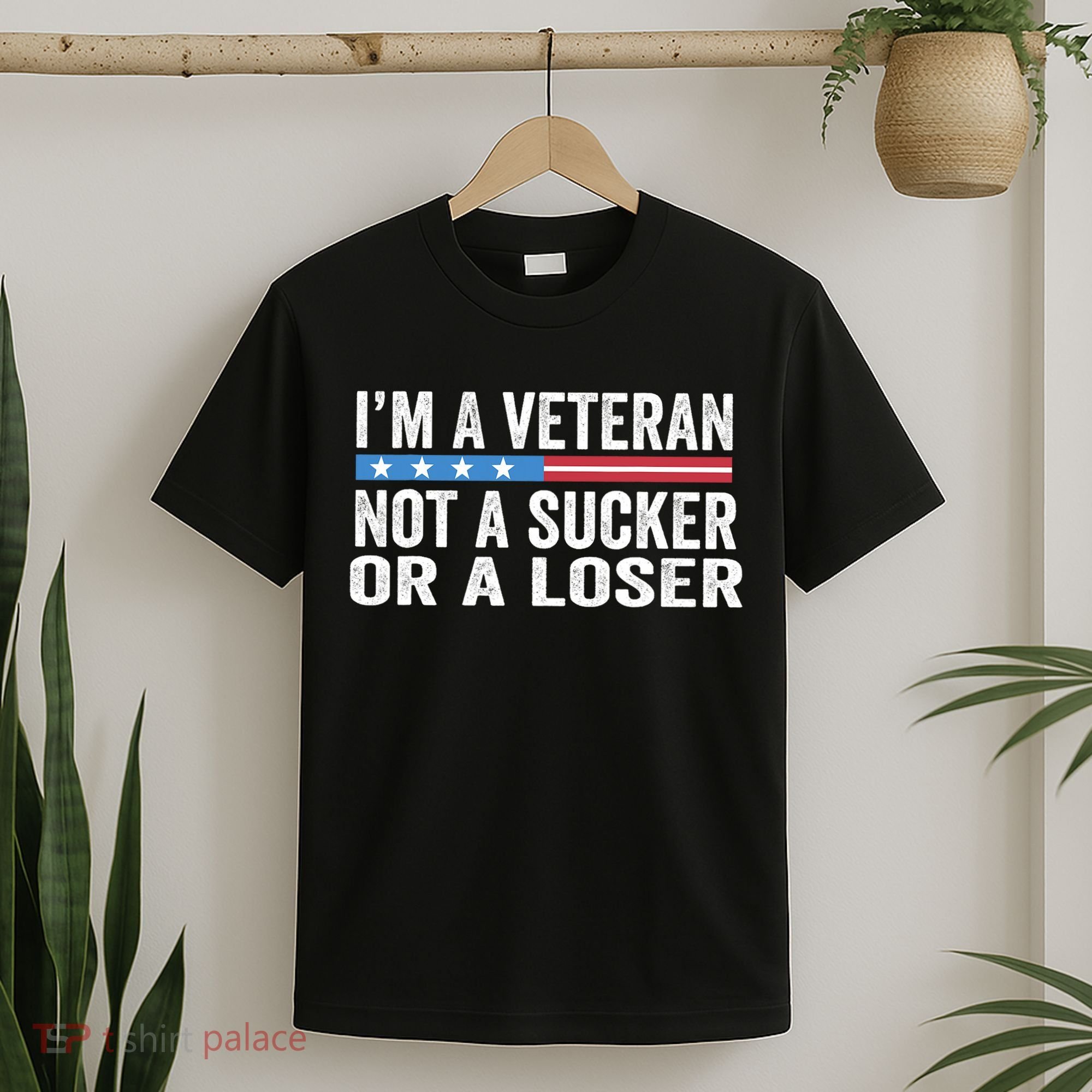 Vintage IM Veteran Not A Sucker Or A Loser T-Shirt