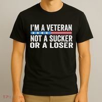 Vintage IM Veteran Not A Sucker Or A Loser T-Shirt thumb 3