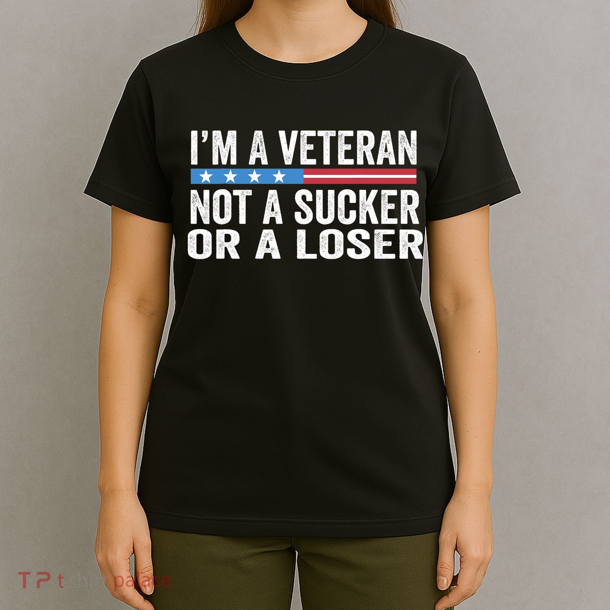 Vintage IM Veteran Not A Sucker Or A Loser T-Shirt