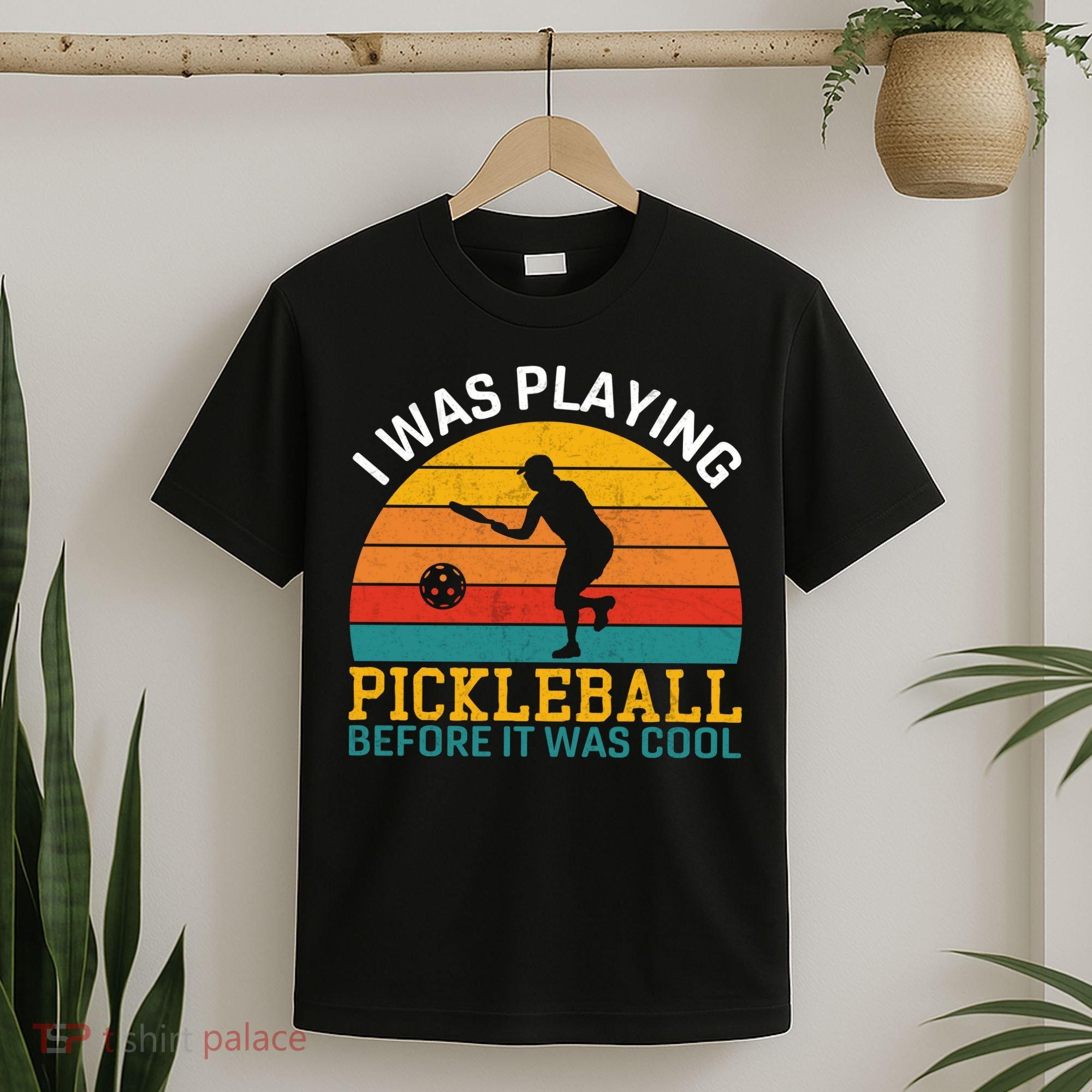 Vintage I Was Playing Pickleball Before It Was Cool T-Shirt