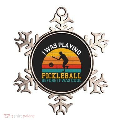 Vintage I Was Playing Pickleball Before It Was Cool Ornament